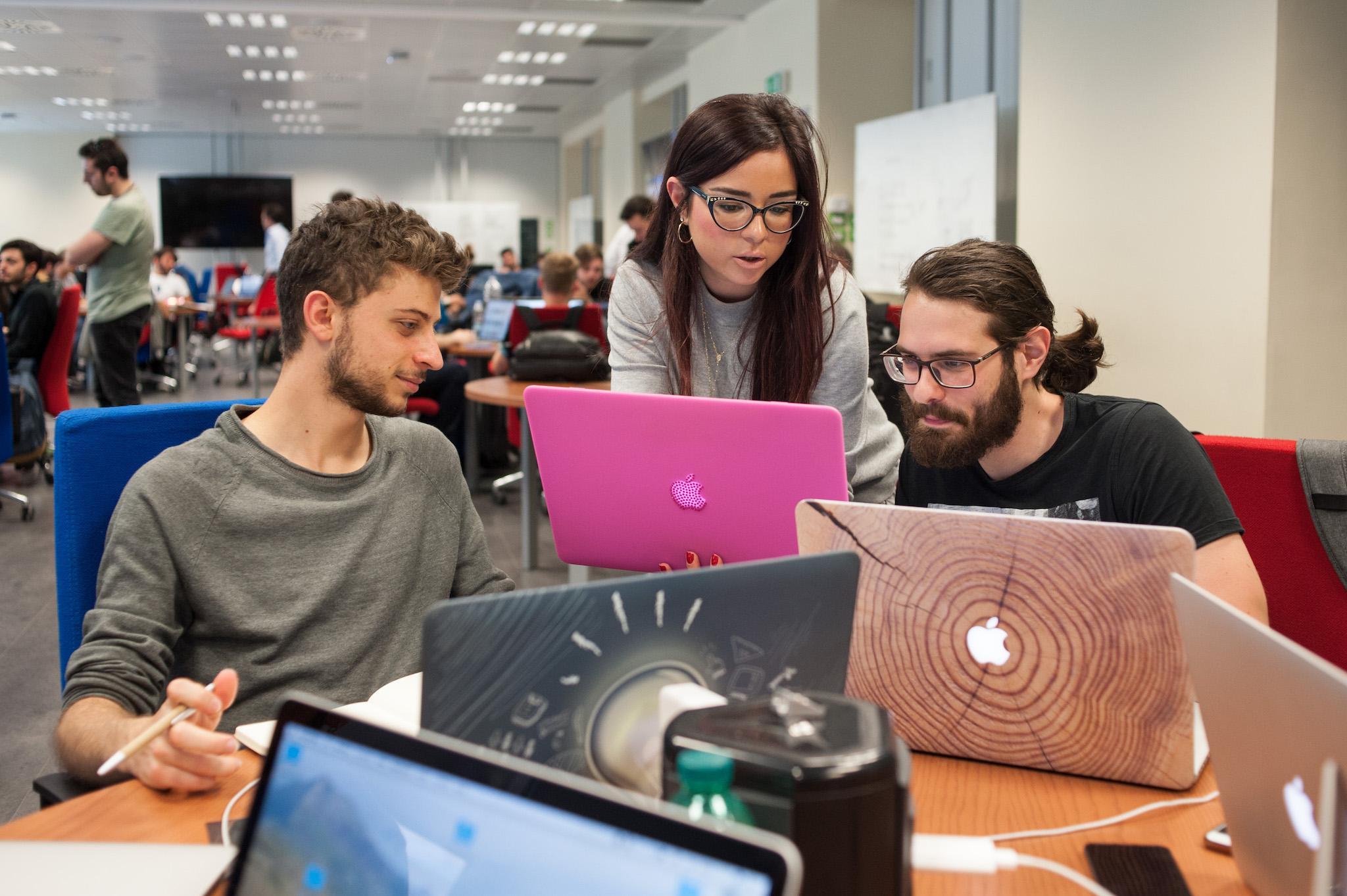 Students inside Apple's developer academy