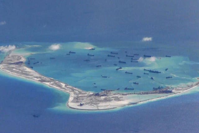 China has conducted extensive land reclamation work at Fiery Cross Reef