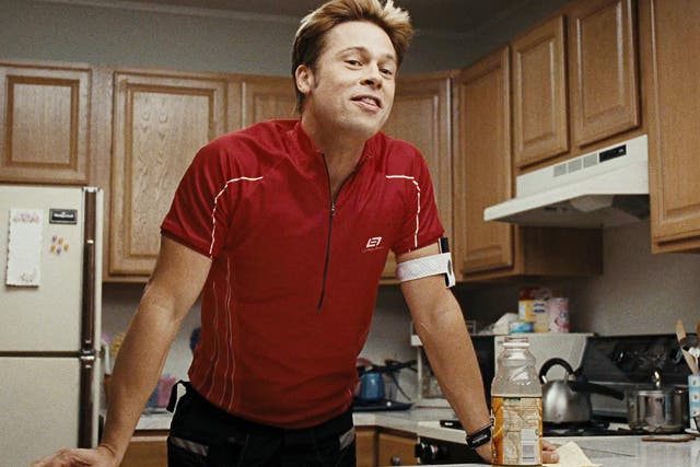 Brad Pitt plays fitness instructor Chad, one of modern comedy’s great fools