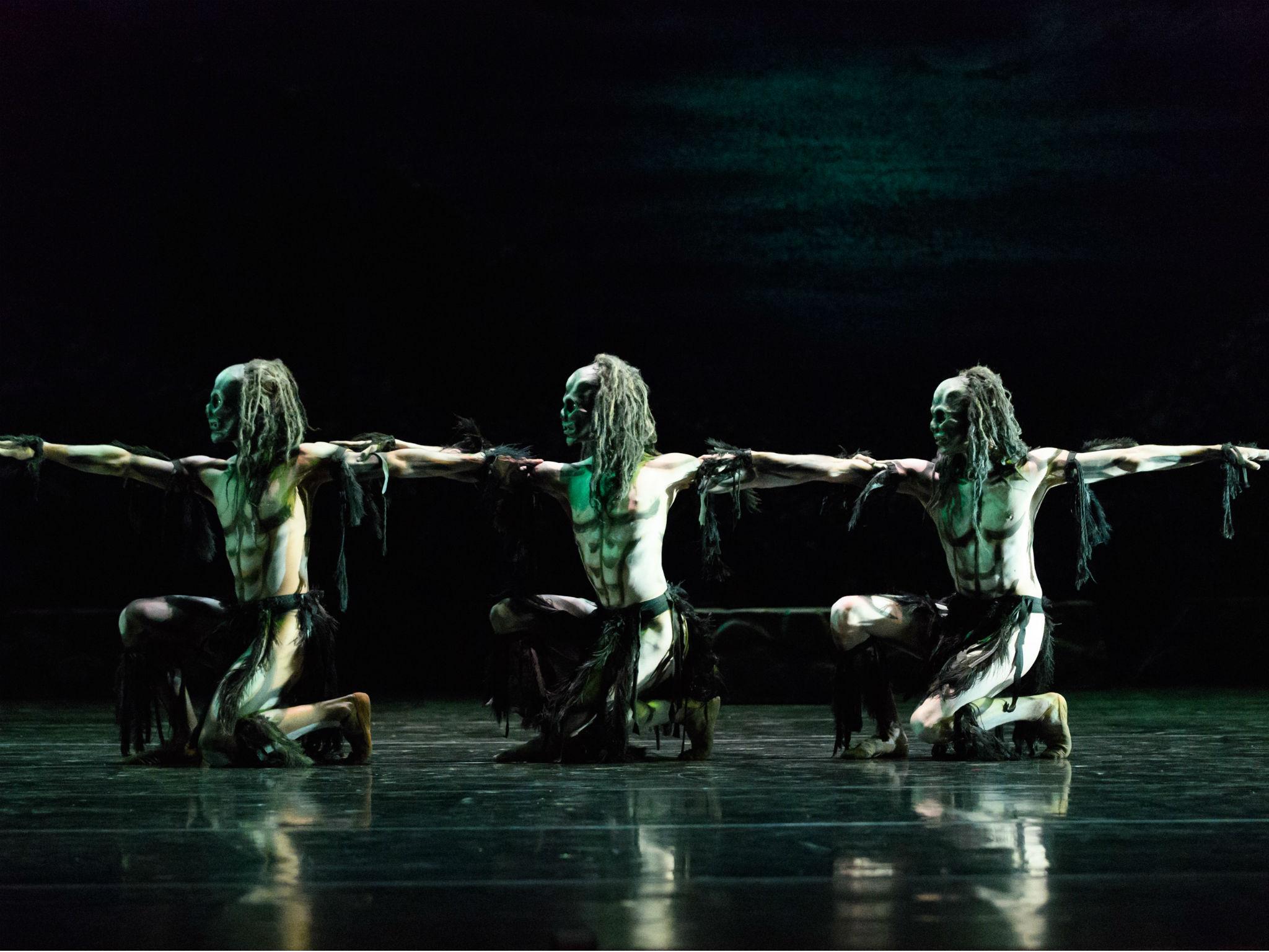 Daniel Davidson, Liam Francis and Juan Gil in 'Ghost Dances' at Sadler's Wells