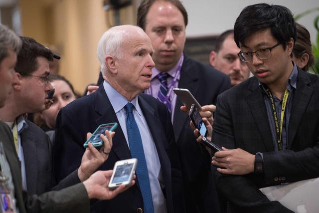 McCain said that the scandal surrounding Trump is developing very quickly