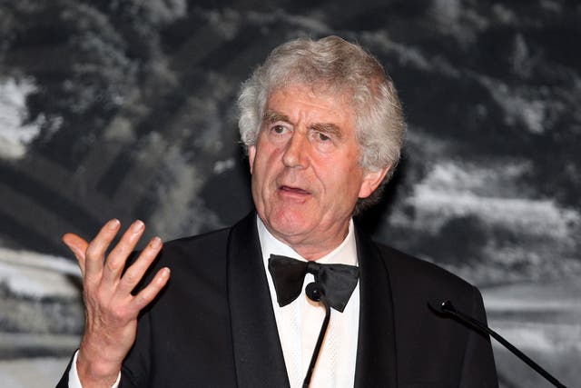 Rhodri Morgan speaking at the Ryder Cup gold tournament in 2009