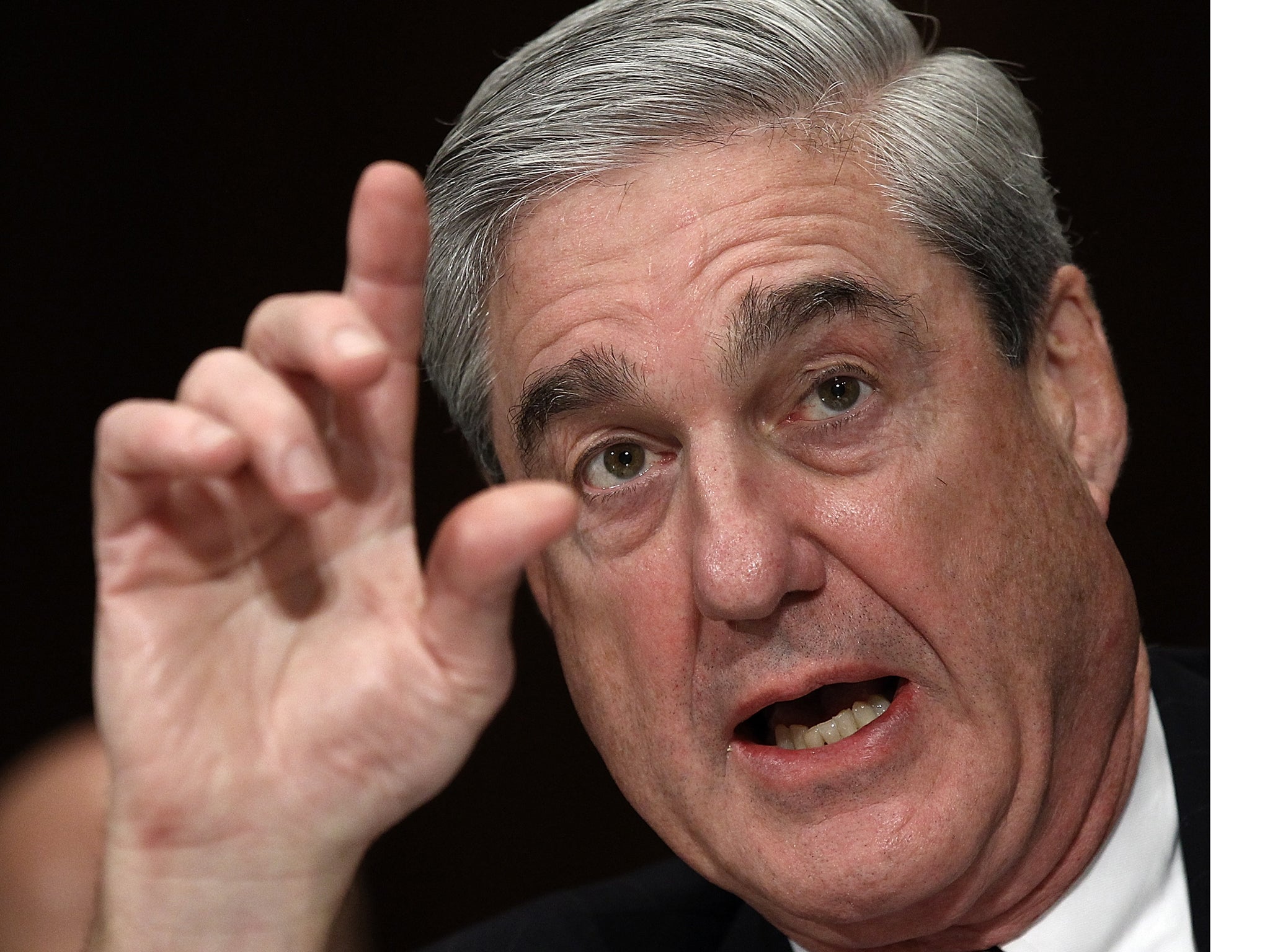 Robert Mueller addressing leaking in 2013. The former FBI director has been described as 'incorruptible'