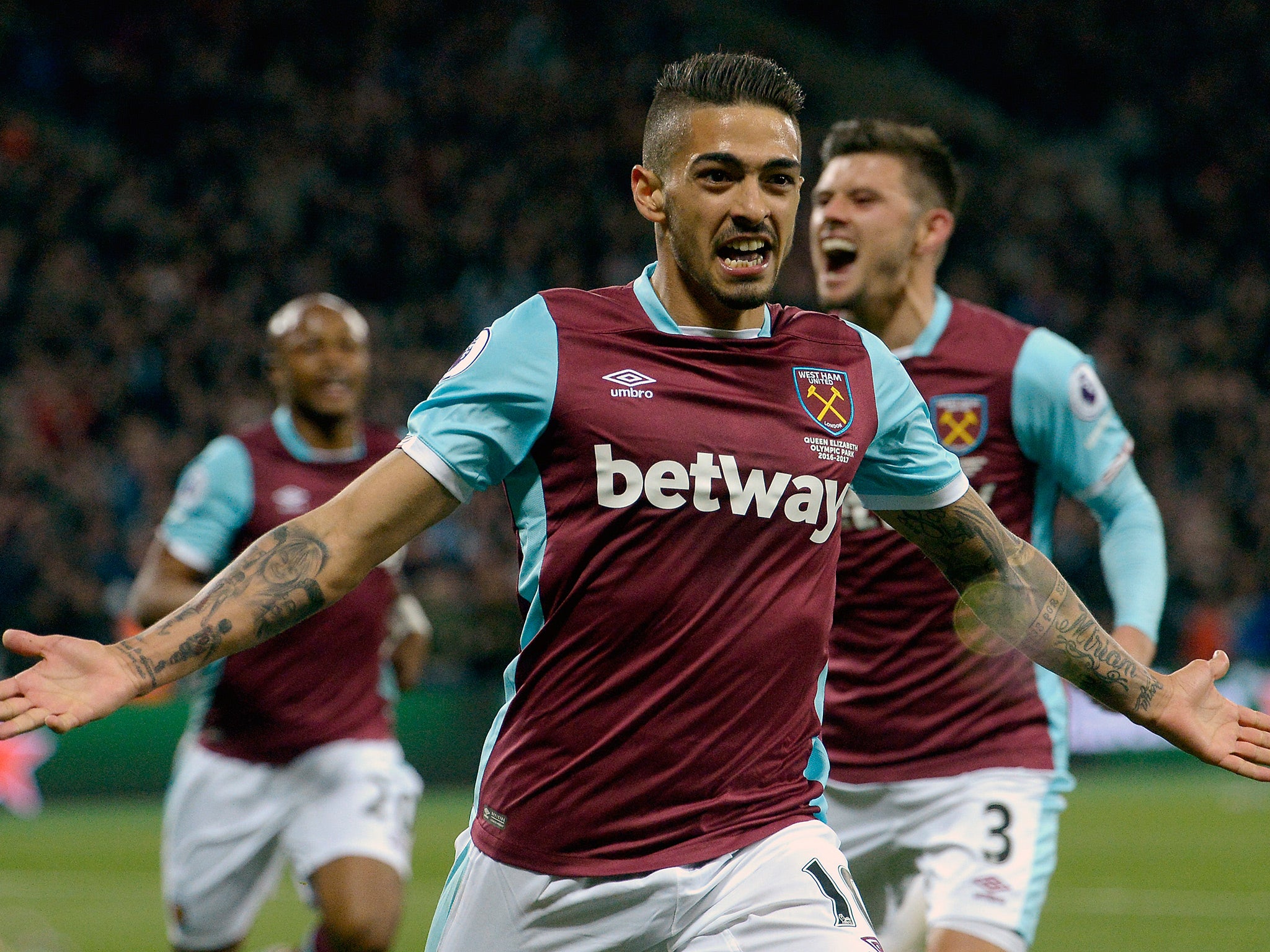 Manuel Lanzini's goal effectively ended Tottenham's title challenge and crowned Chelsea champions