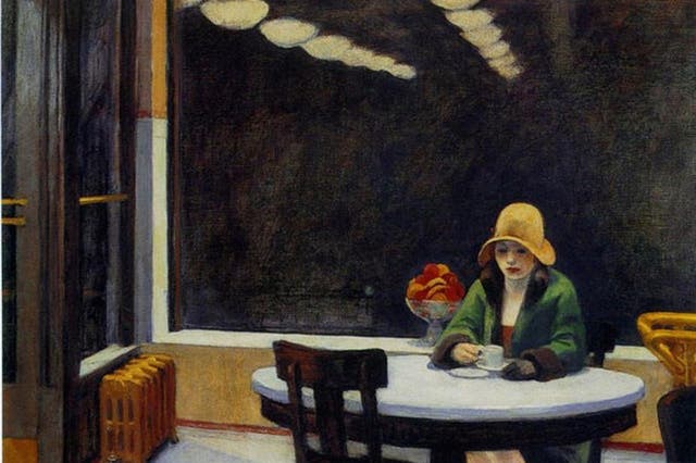 ‘Automat’ (1927): with vivid colours against dark shades, Hopper had a knack for capturing humanity’s default state of isolation 