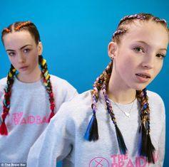 Lila Moss (front) and Stella Jones caused a storm on social media when they appeared in an ad campaign for Selfridges’ Braid Bar