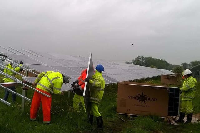 The two Swindon solar farms now generate enough electricity to supply the equivalent of 1,200 homes