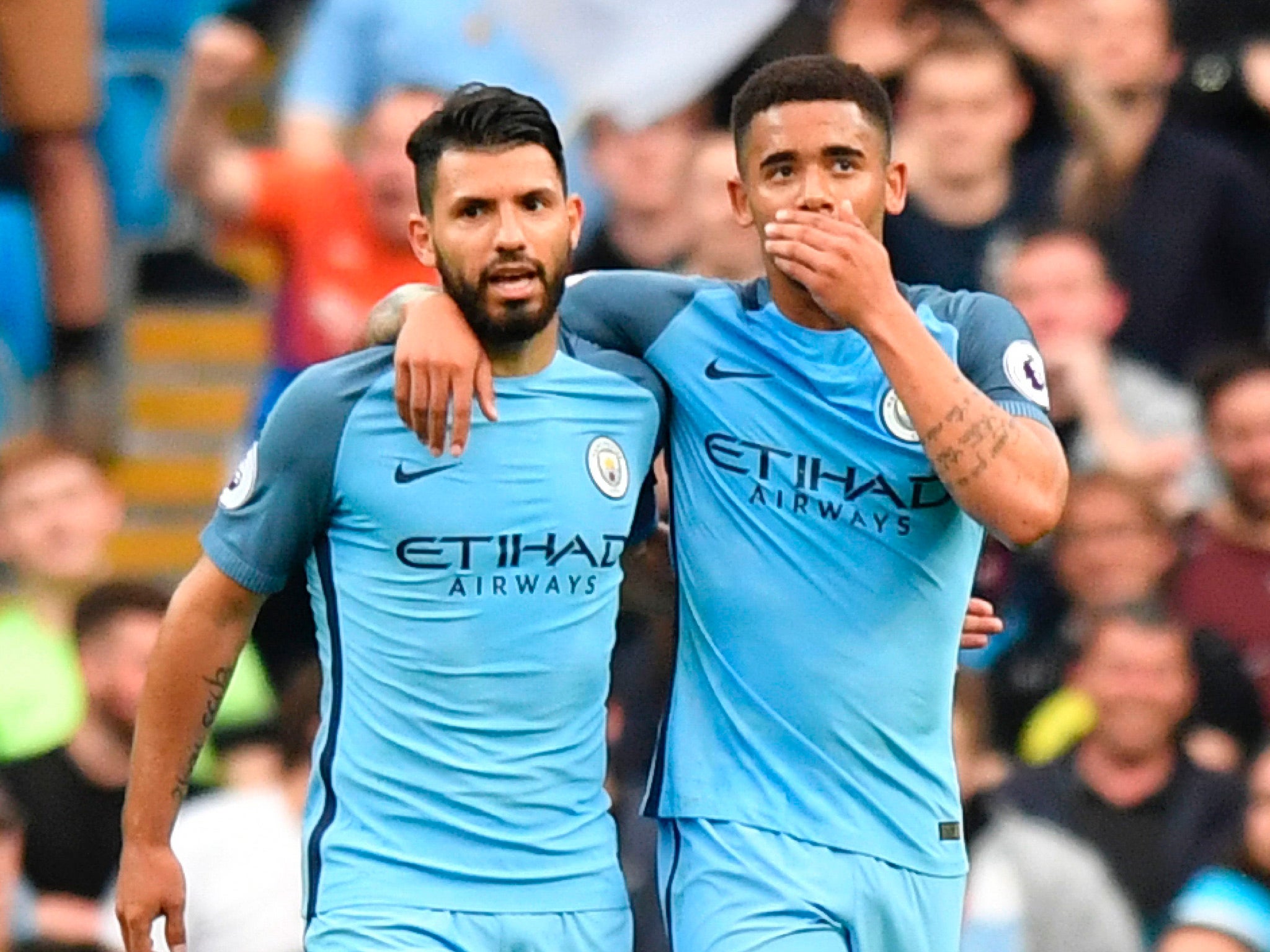 &#13;
Pep said this week that Sergio Aguero and Gabriel Jesus are not competing for one position &#13;