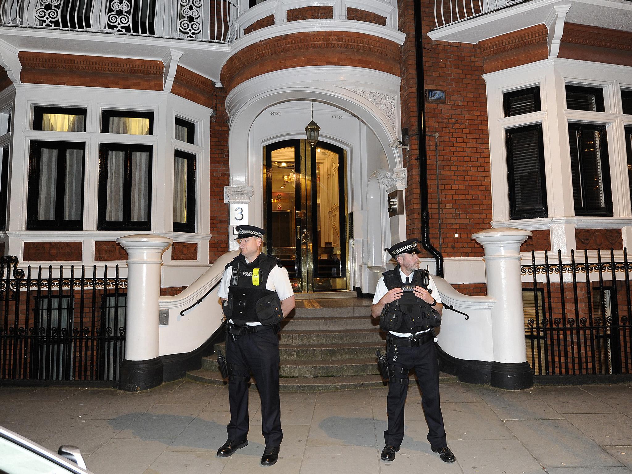 Scotland Yard spent millions keeping watch outside the Ecuadorian embassy in London between 2012 and 2015