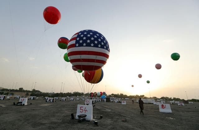 Riyadh’s welcome celebrations ahead of the US President’s visit – his hosts will hope that these are the only balloons that go up, given Trump’s capacity for finding trouble
