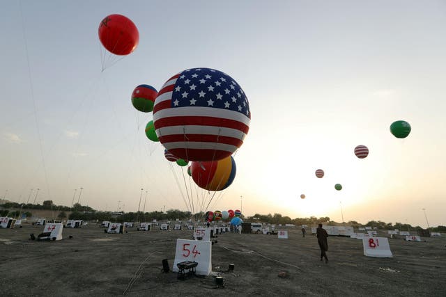 Riyadh’s welcome celebrations ahead of the US President’s visit – his hosts will hope that these are the only balloons that go up, given Trump’s capacity for finding trouble