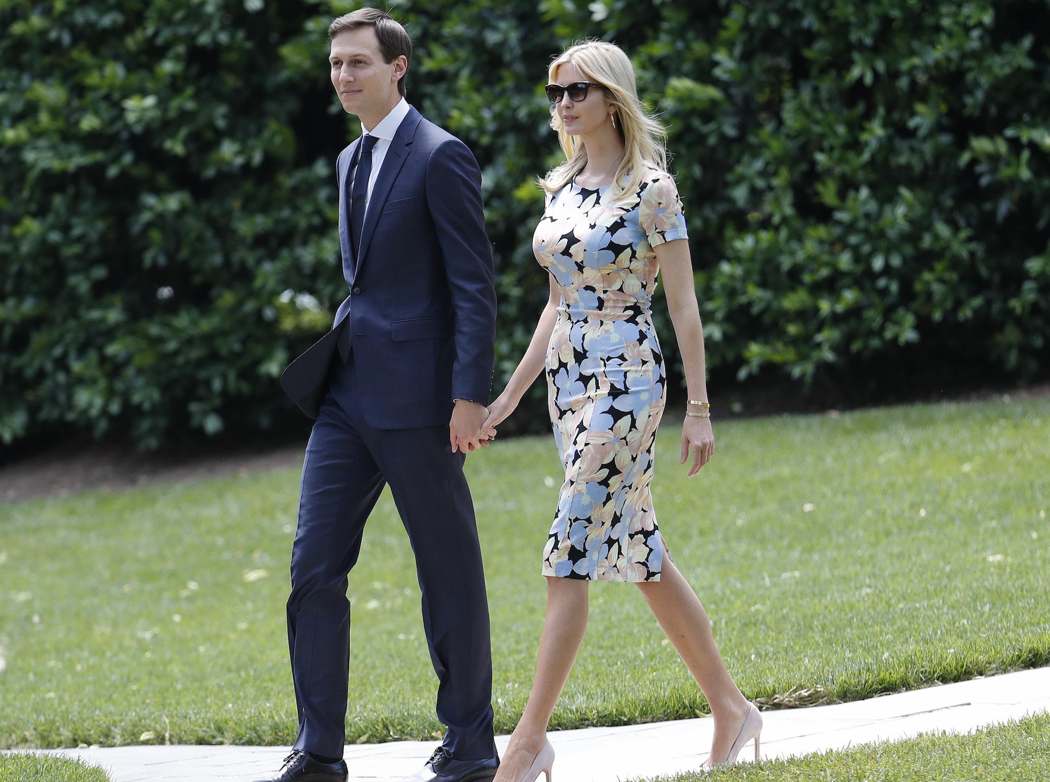 Ivanka Trump, daughter and assistant to President Donald Trump, and her husband White House senior adviser Jared Kushner