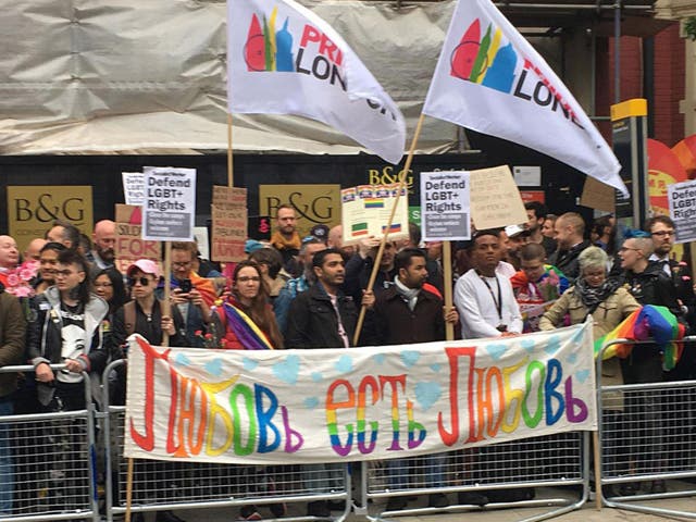 Russian LGBT protesters