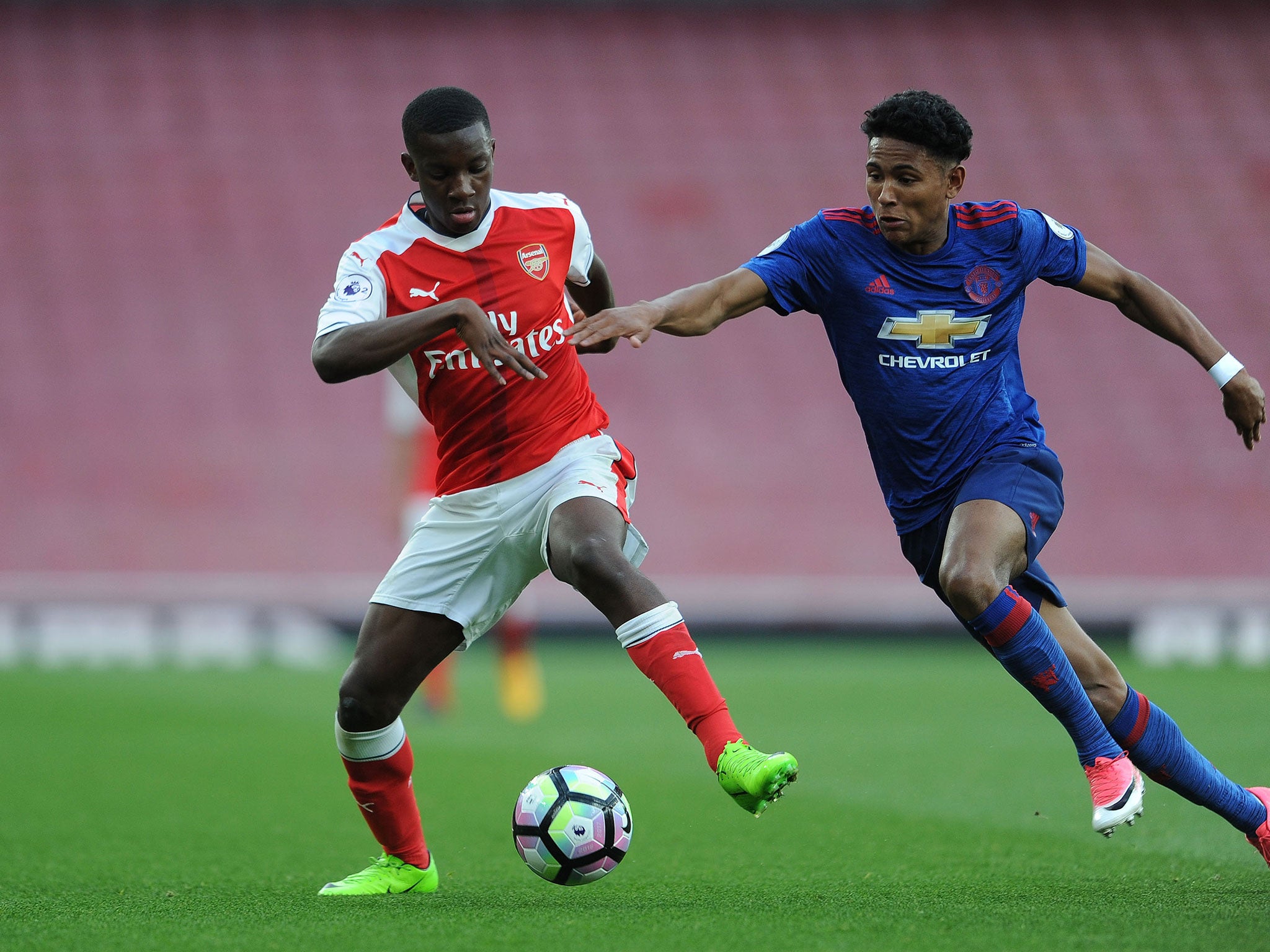 Demetri Mitchell stars in a PL 2 game for United