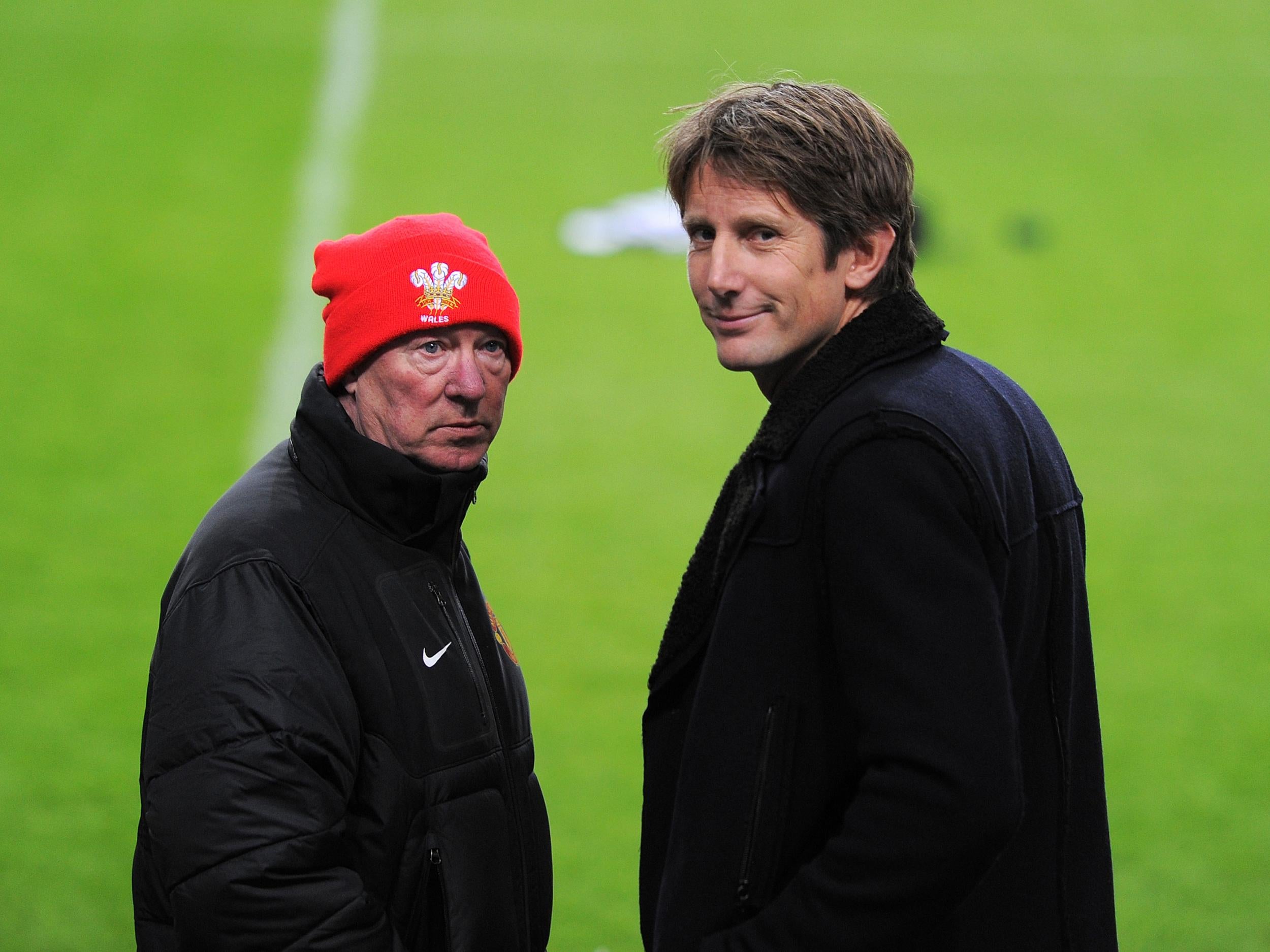 Van der Sar with his former United manager, Sir Alex Ferguson
