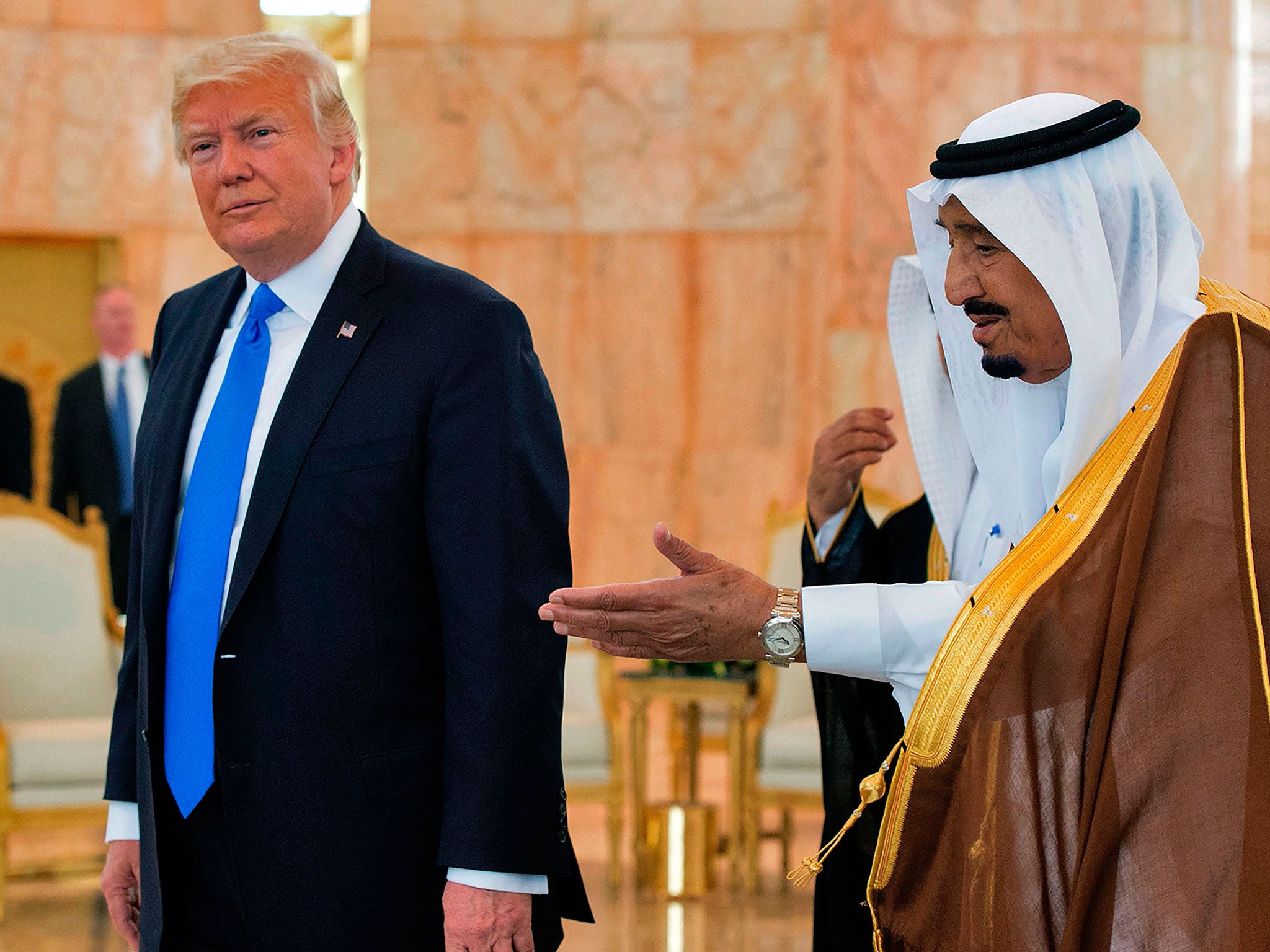 President Trump met with King Salman of Saudi Arabia in Riyadh earlier this year