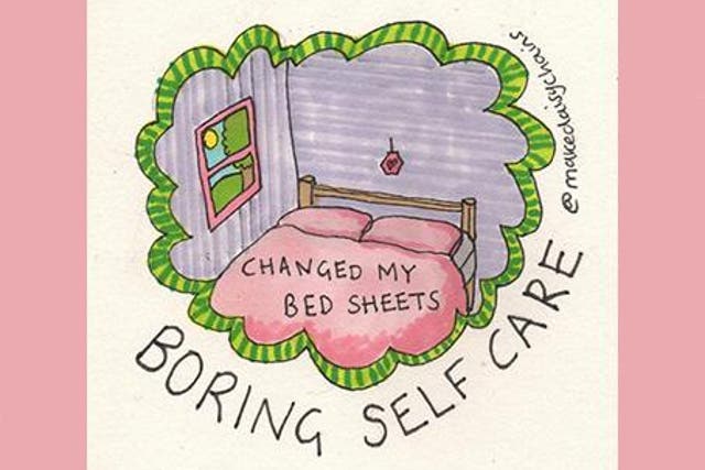 Occupational therapist Hannah Daisy's illustrations show that self-care doesn't always have to mean treating yourself – sometimes it just means accomplishing regular tasks