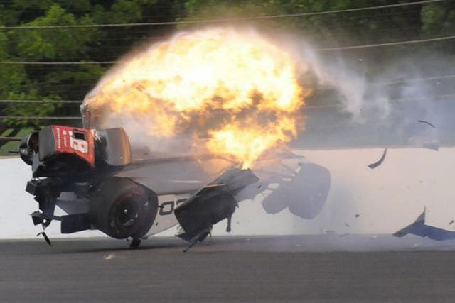 Sebastian Bourdais suffered a frightening accident during qualifying for the Indy 500