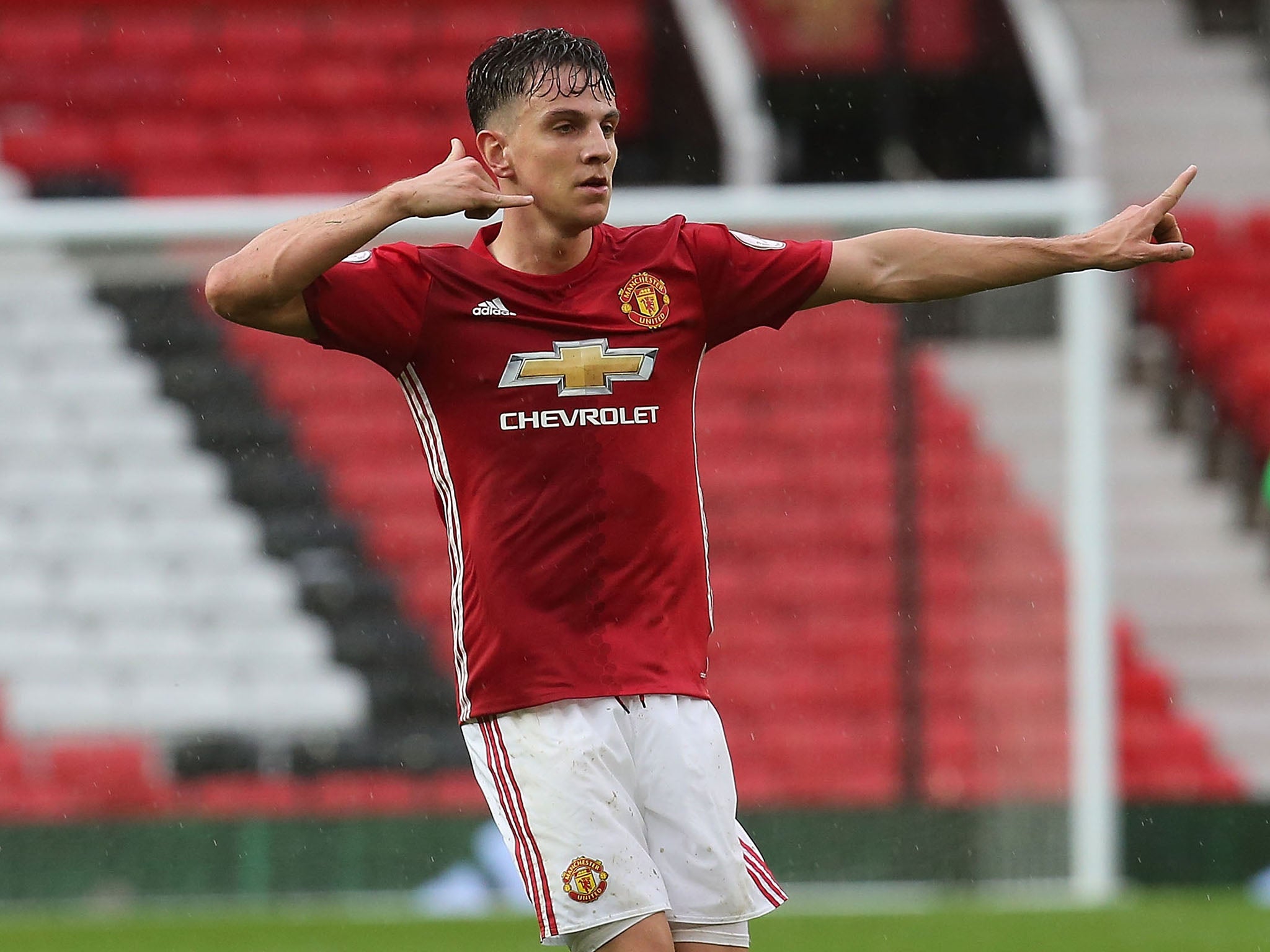Josh Harrop scored a hat-trick on Monday for the under-23s