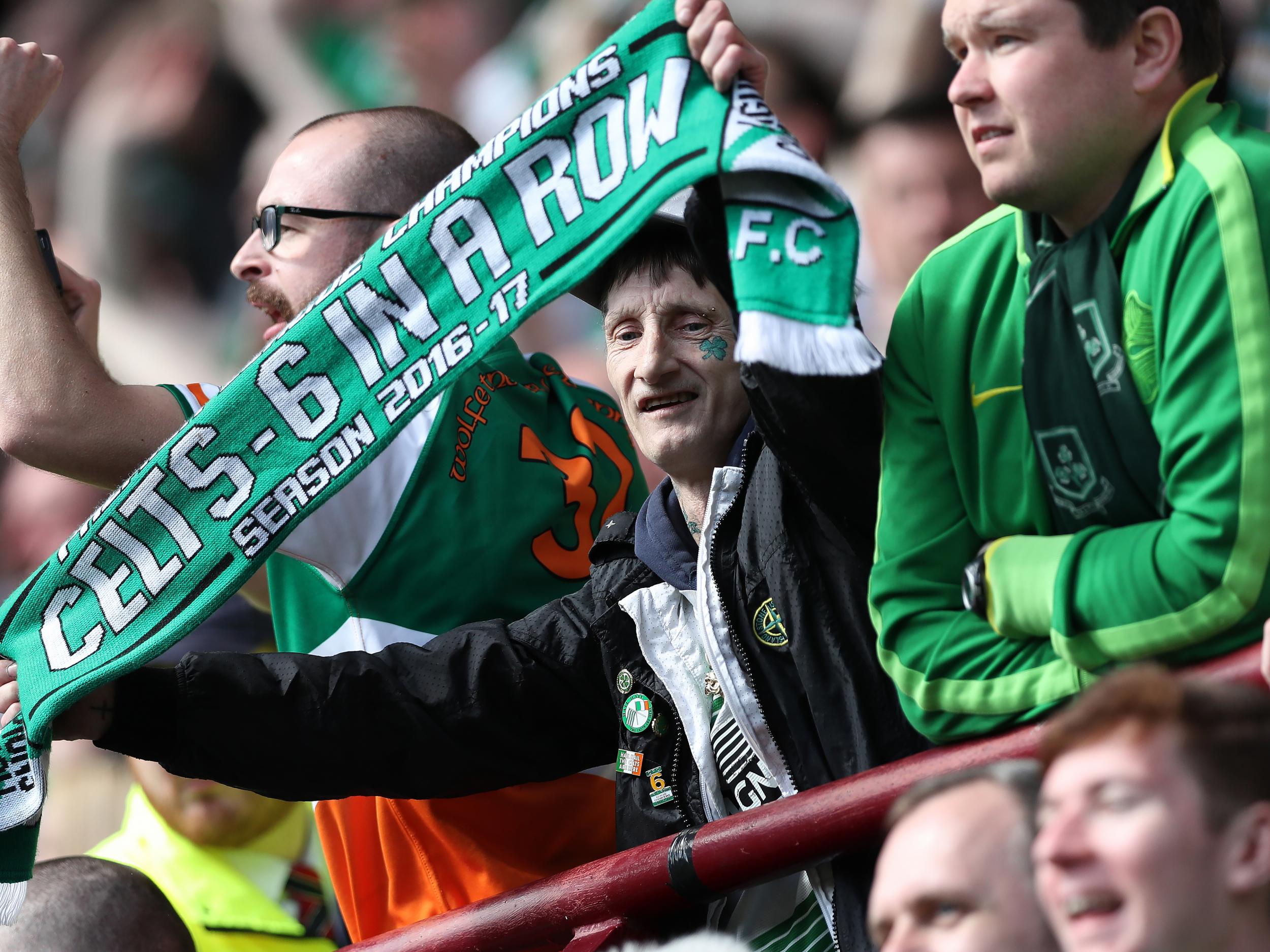 Celtic's supporters celebrate their final day victory