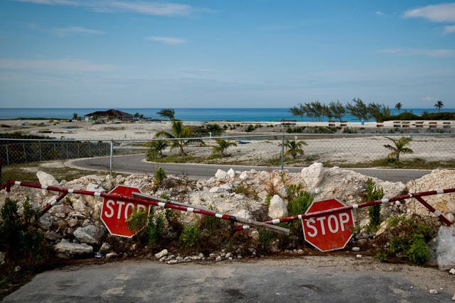 Trash and remnants of the failed Fyre Festival remain on the site in Great Exuma, the Bahamas