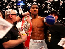 Joshua says he wants a spot on the Mayweather v McGregor undercard