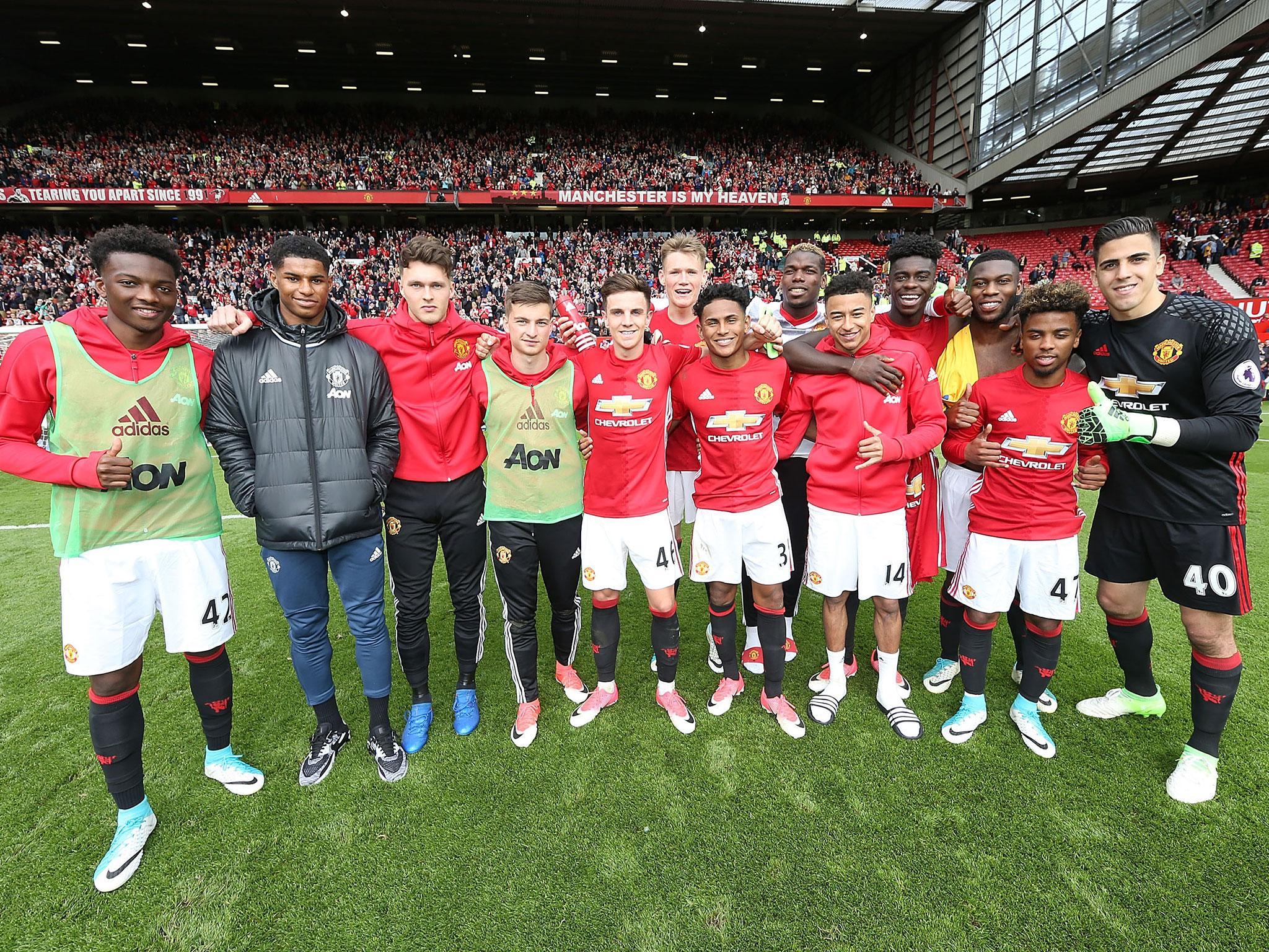 Manchester United's line-up against Crystal Palace was their youngest-ever in the Premier League