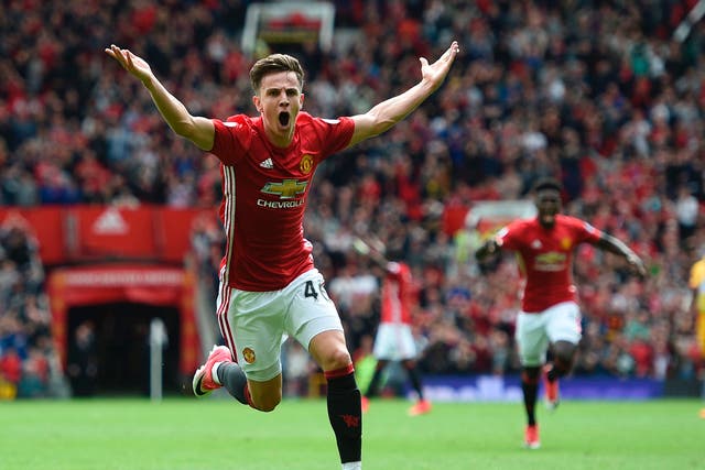 Harrop scored 15 minutes into his Manchester United senior debut