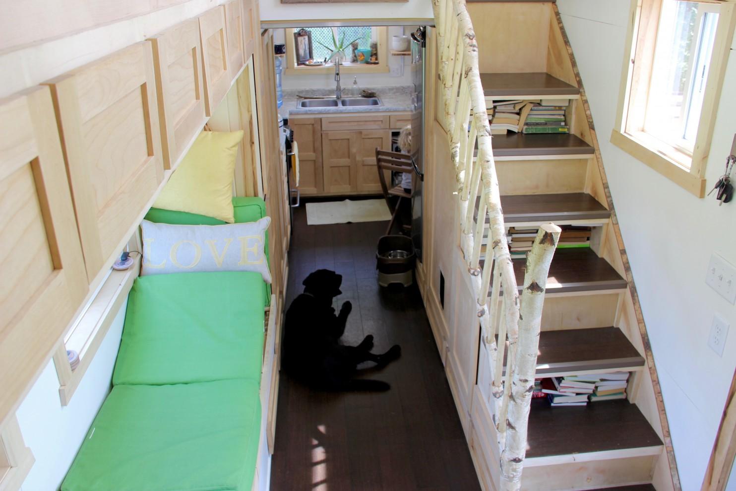 The inside of Emily and Justin Gerde’s tiny home