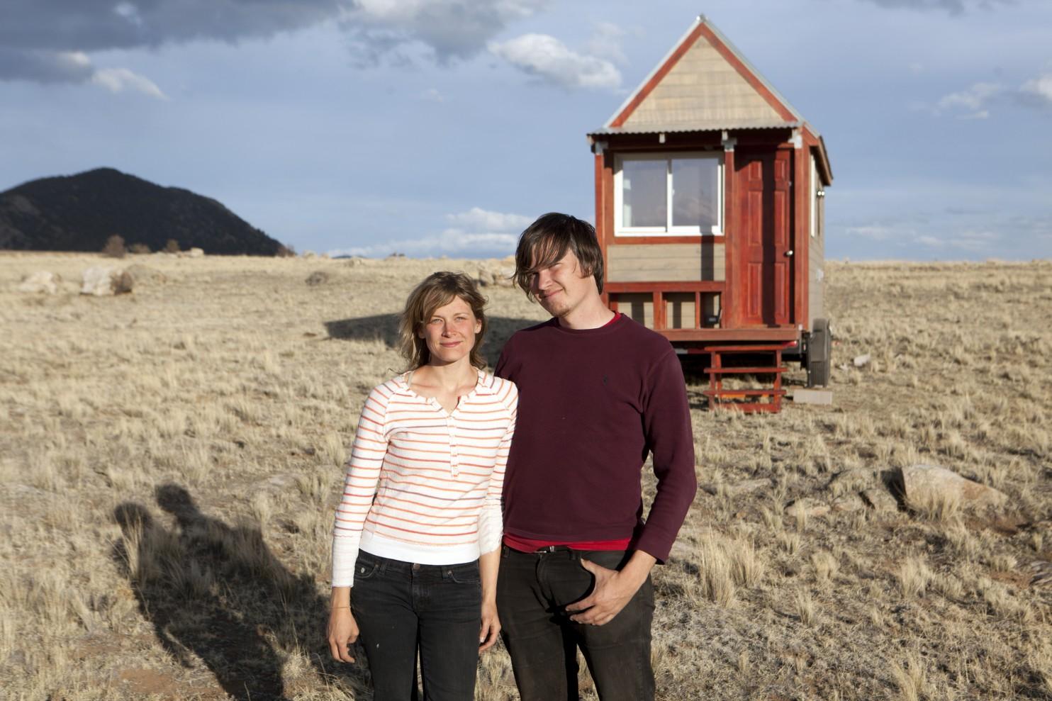 Tiny home living ultimately didn’t work for this couple, Christopher Carson Smith and Merete Mueller, shown here in Park County, Colorado