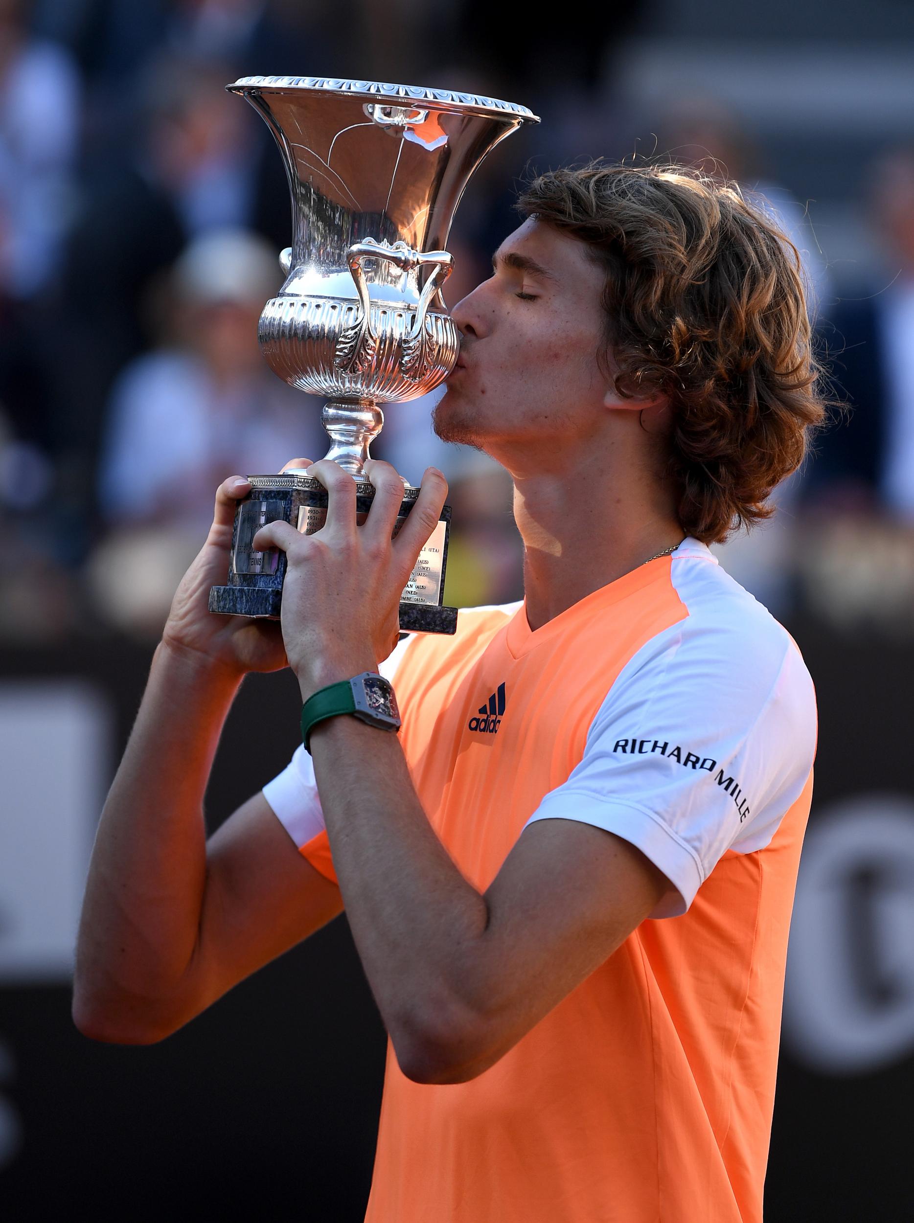 In Rome Zverev became the first man born in the 1990s to win an ATP Masters 1000 title