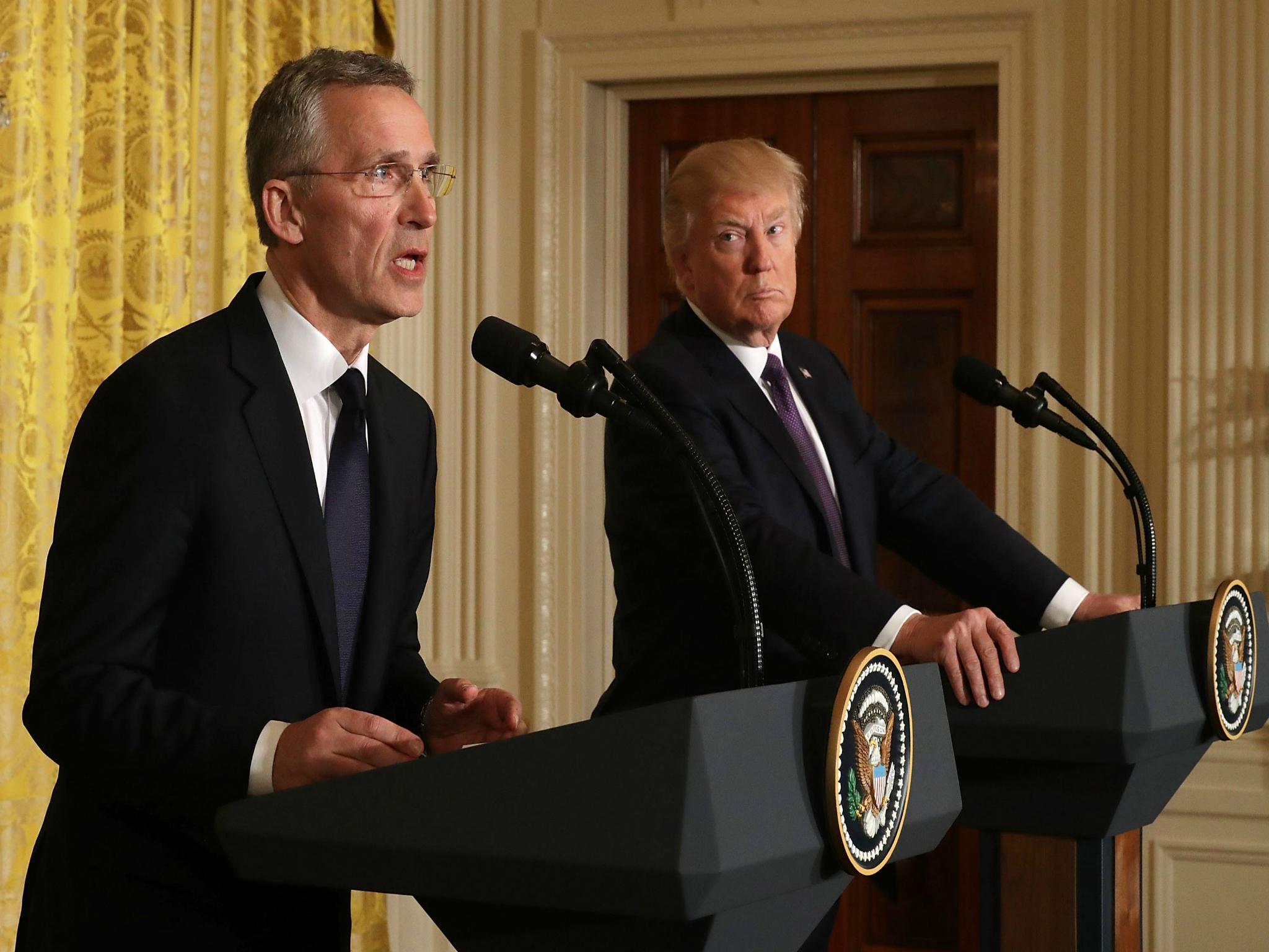 Nato Secretary General Jens Stoltenberg met with Donald Trump at the White House
