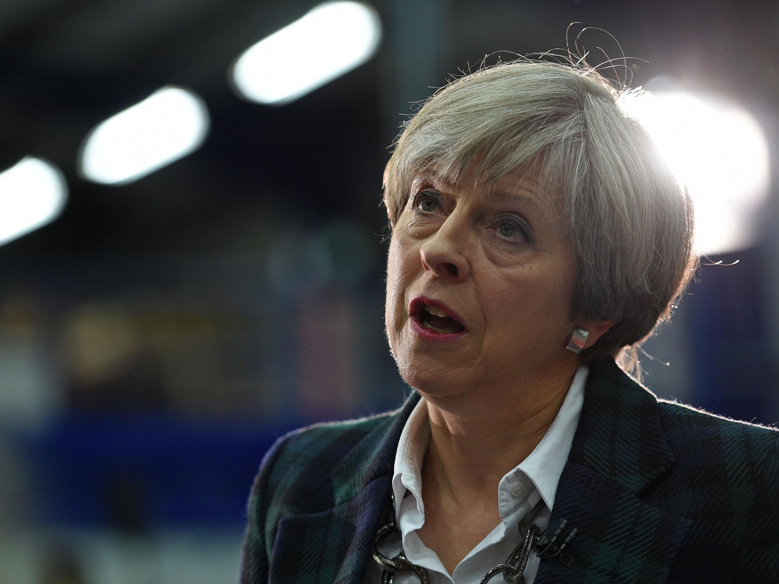 The song attacks Theresa May's record