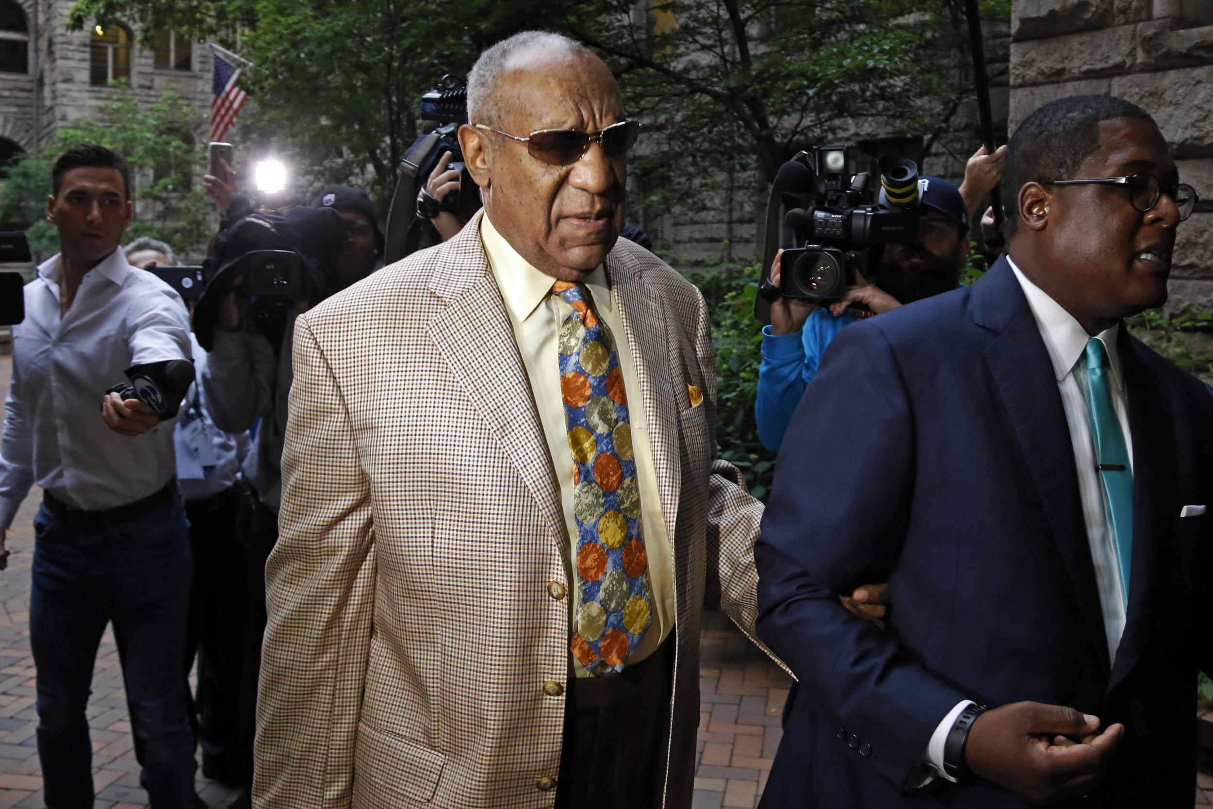 Bill Cosby arrives for jury selection in his sexual assault case at the Allegheny County Courthouse