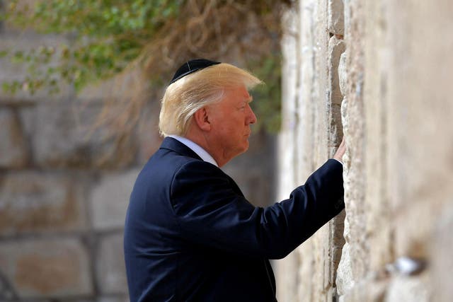 Donald Trump became the first sitting US president to visit the Western Wall when he travelled to Jerusalem in May