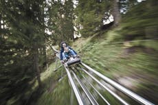What's it like to ride the UK's first Alpine roller coaster?