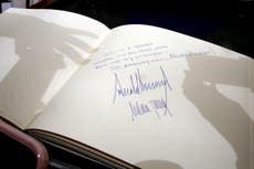 Trump leaves 'yearbook-style' note at Holocaust memorial
