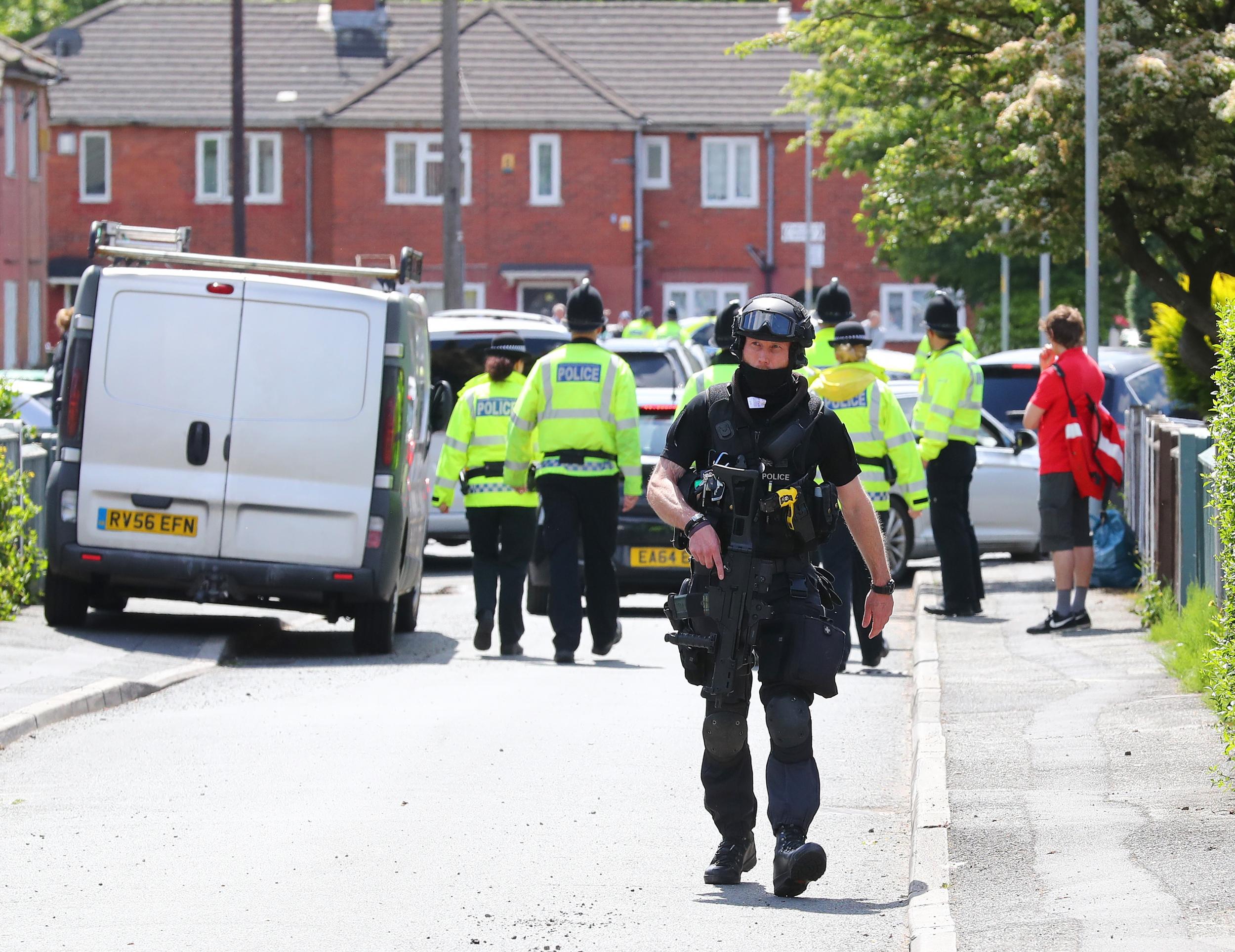 Police raid a house on Elsmore Rd in Fallowfield, where suspected suicide bomber Salman Abedi lived (Eamonn and James Clarke)