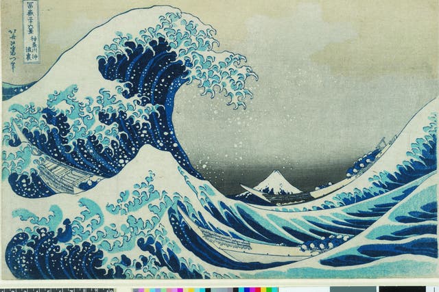 Hokusai's 'Under the wave off Kanagawa' (The Great Wave) from 'Thirty-six Views of Mt Fuji', colour woodblock, 1831