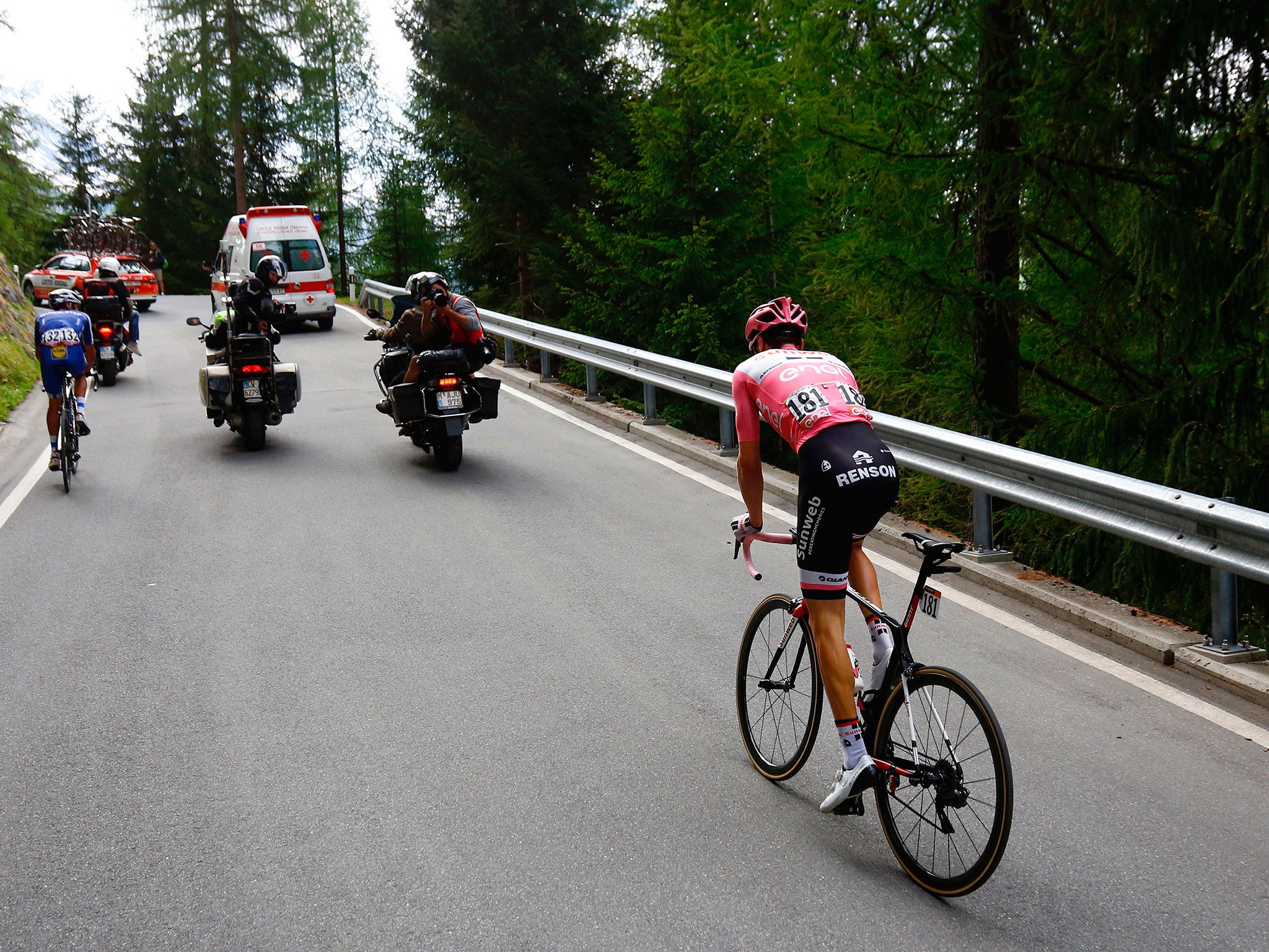 Tom Dumoulin in action during the 16th stage