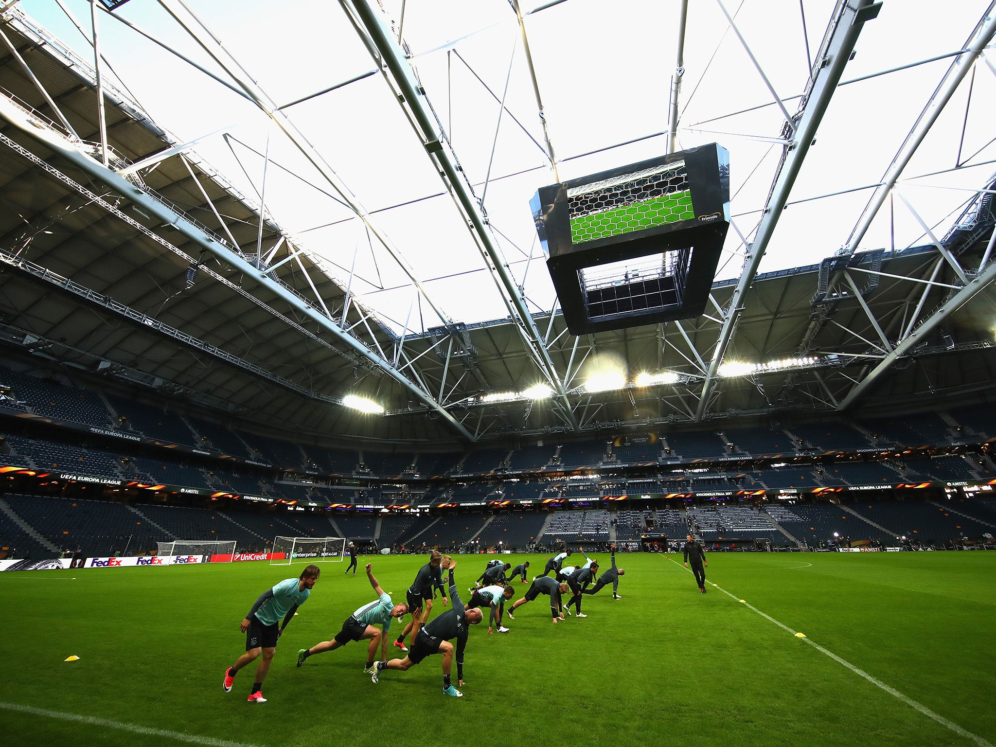 Ajax in training on Tuesday evening