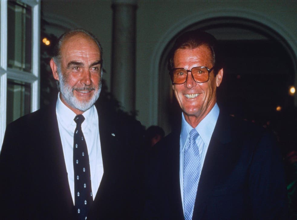 Roger Moore and Sean Connery in 1991