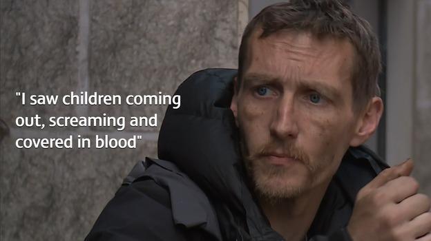 Stephen Jones, 35, was sleeping rough near Manchester Arena when he heard the explosion from the homemade bomb, which killed 22 people and injured 59