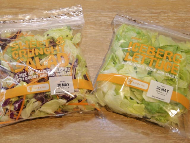 This week it will start selling its own-brand salads in bags with sliding zip locks and made of a thicker film
