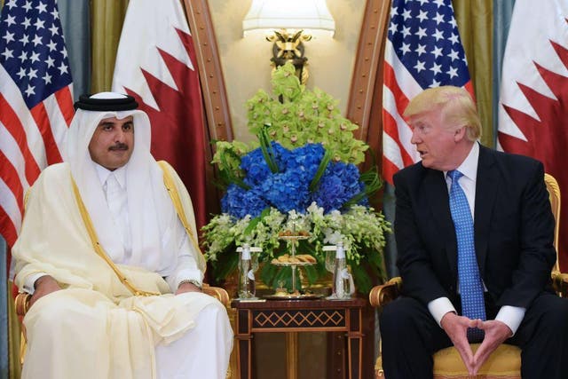 Talks between the Emir of Qatar and Trump appeared to be positive on Sunday