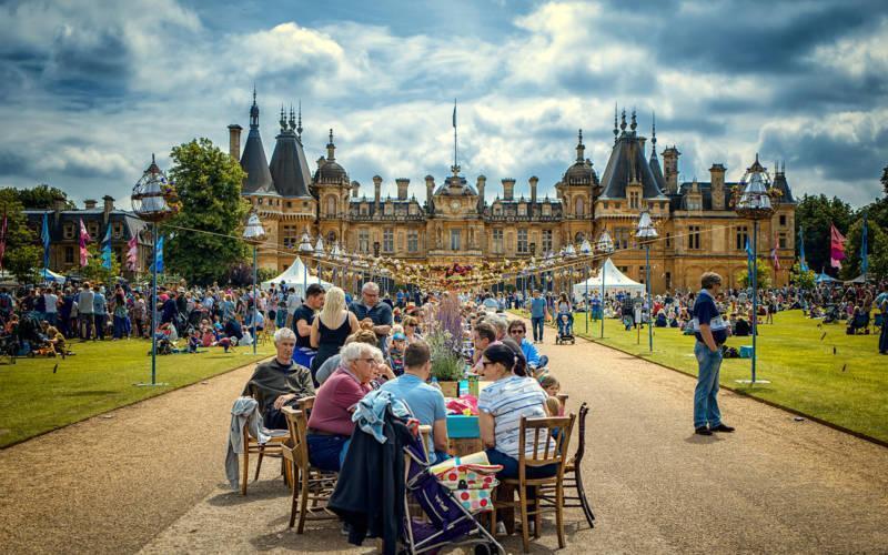 Street party: Waddesdon Manor in Buckinghamshire is a glorious backdrop for Feast Festival
