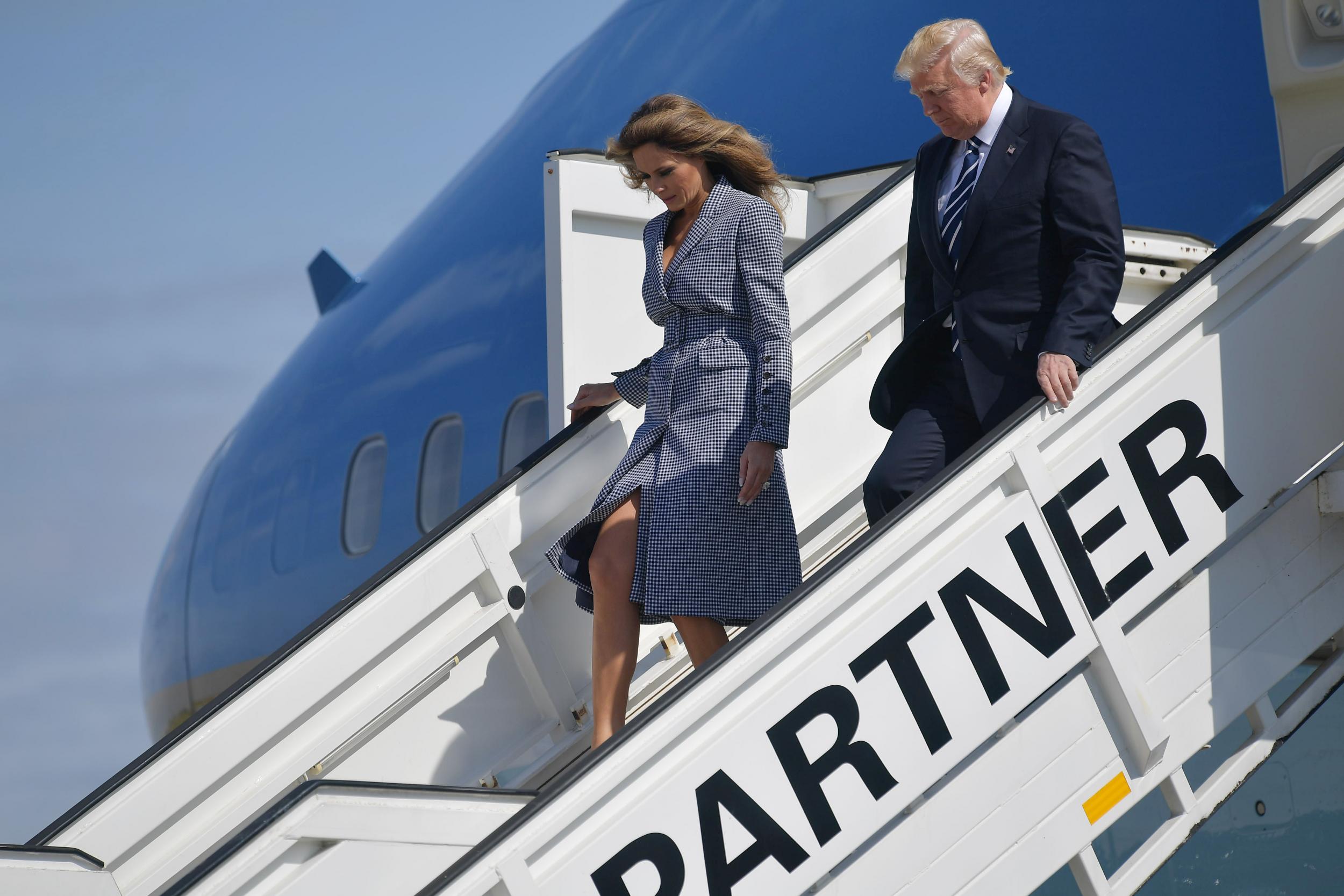 &#13;
Melania made the headlines last week after swatting her husband's hand away when he reached for hers &#13;
