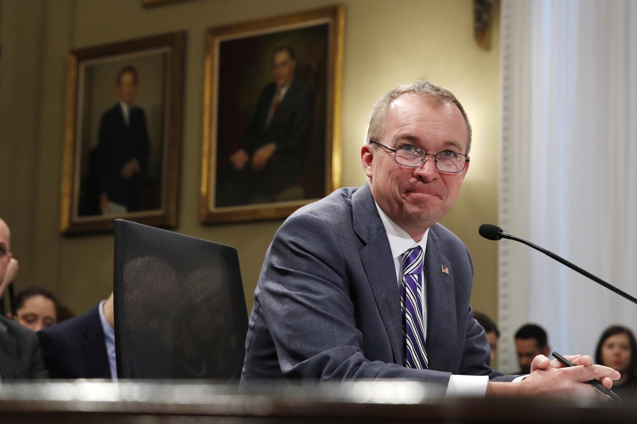 Budget Director Mick Mulvaney defended the cuts as ways to reduce the government's debt and balance the budget