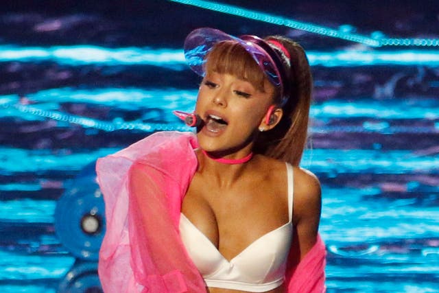 Ariana Grande performs during the 2016 MTV Video Music Awards