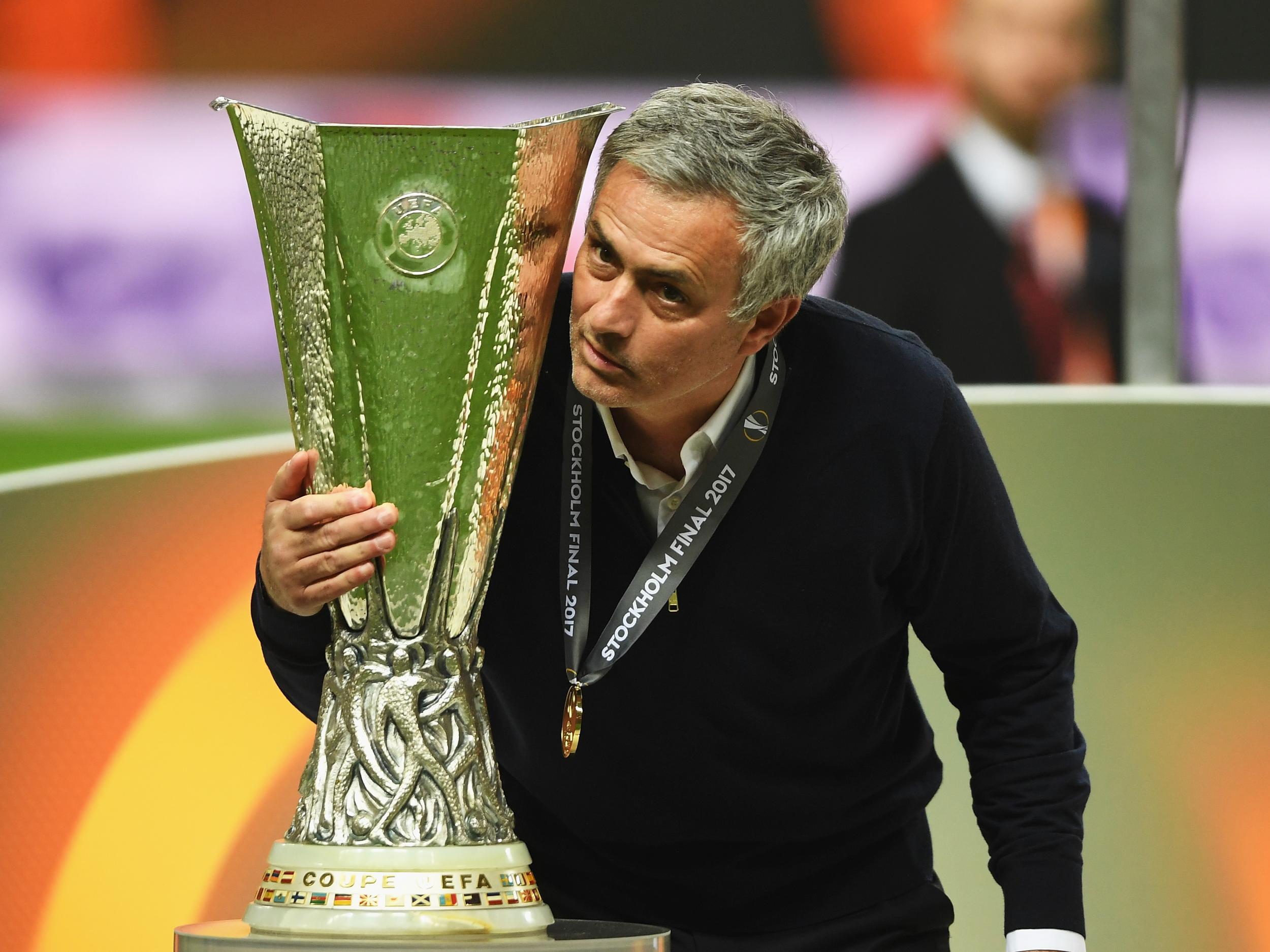 Mourinho's first season at United has seen three trophies